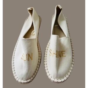 NEW Espadrille Flats Sun Shine Slip On Casual Shoes Women's Size 8‎